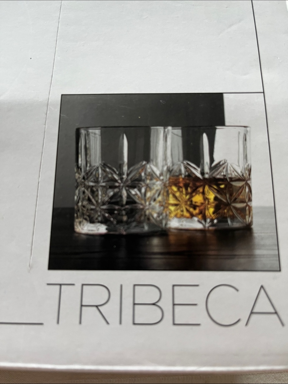 Tribeca 11.5 Cut-Pattern Rocks Glasses - Clear Set of 4 - Picture 3 of 6